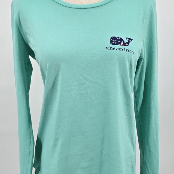 Vineyard Vines Long Sleeve Women's T Shirt Nautical Design SZ S - Picture 2 of 7